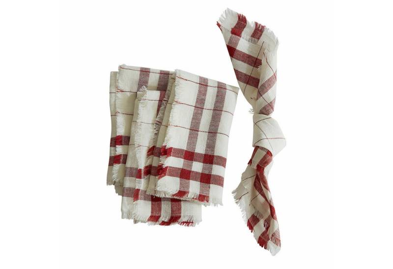 Mirabeau Stoffserviette Serviette 4er Set Zarella creme/rot Mirabeau Stoffserviette Serviette 4er Set Zarella creme/rot von Mirabeau