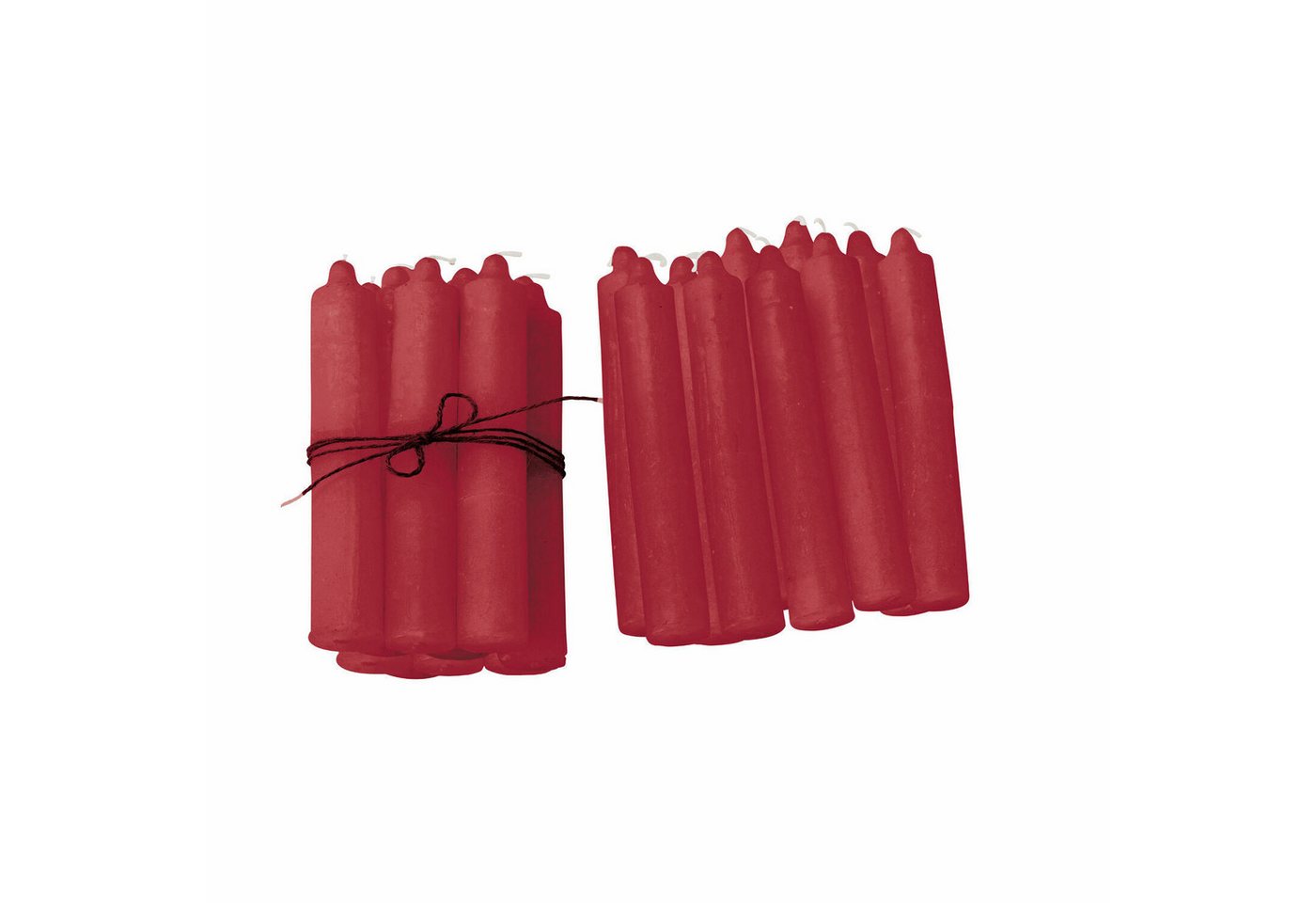 Mirabeau Stumpenkerze Kerze 20er Set Noufa rot von Mirabeau