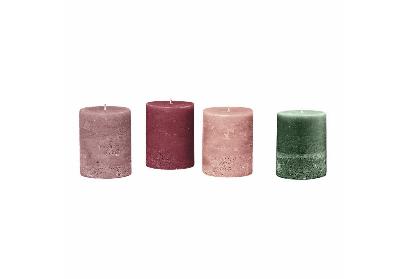 Mirabeau Stumpenkerze Kerze 4er Set Virrans bunt von Mirabeau