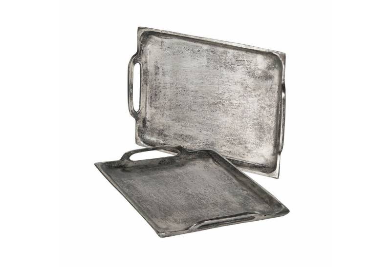 Mirabeau Tablett Tablett 2er Set Branora silber, Aluminiumguss Mirabeau Tablett Tablett 2er Set Branora silber, Aluminiumguss von Mirabeau