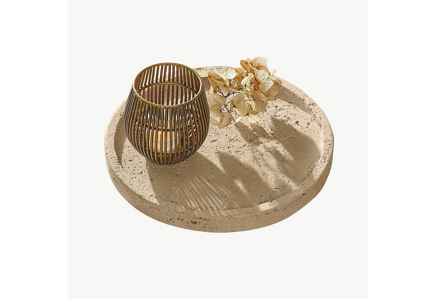 Mirabeau Tablett Tablett Caleneuve beige, Travertin von Mirabeau