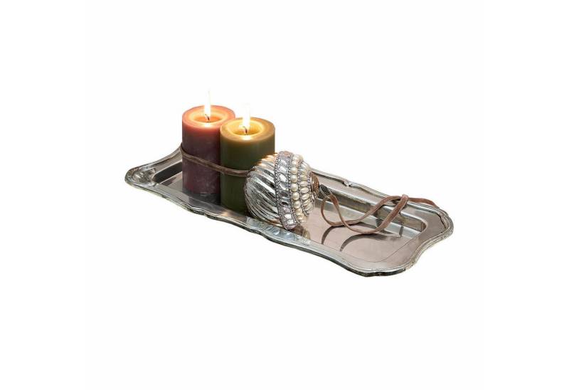 Mirabeau Tablett Tablett Selkira silber, Stahl, Umrandung: Messing Mirabeau Tablett Tablett Selkira silber, Stahl, Umrandung: Messing von Mirabeau