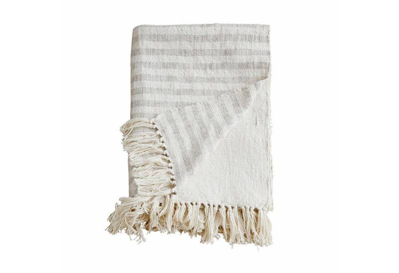Mirabeau Tagesdecke Plaid Marpent creme/grau von Mirabeau