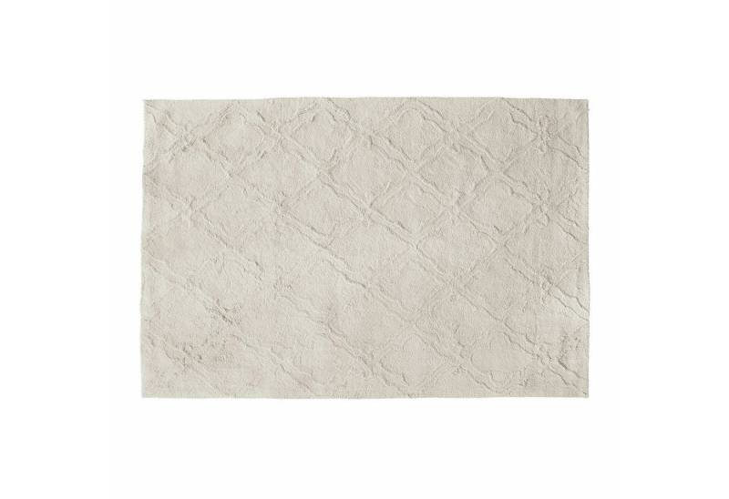 Mirabeau Teppich charmanter Teppich Petrus mit Trellismuster & Hoch-Tief-Struktur creme, Wohnzimmerteppich, Baumwollgewebe, rechteckig, L 300cm, B 200cm von Mirabeau
