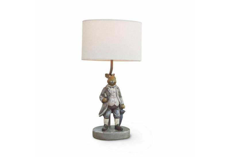 Mirabeau Tischleuchte Tischlampe Cerni grau/creme von Mirabeau