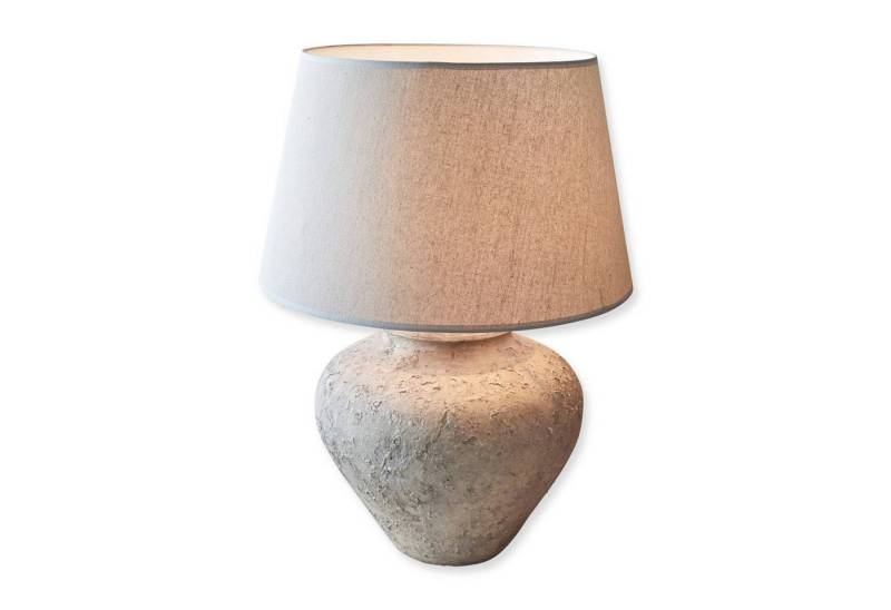 Mirabeau Tischleuchte Tischlampe Bandol grau/creme von Mirabeau