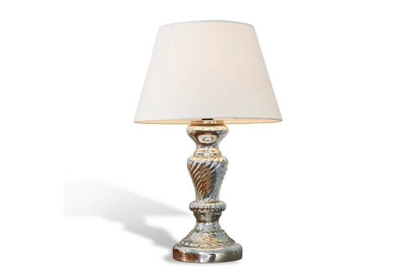 Mirabeau Tischleuchte Tischlampe Hazel creme/antiksilber von Mirabeau