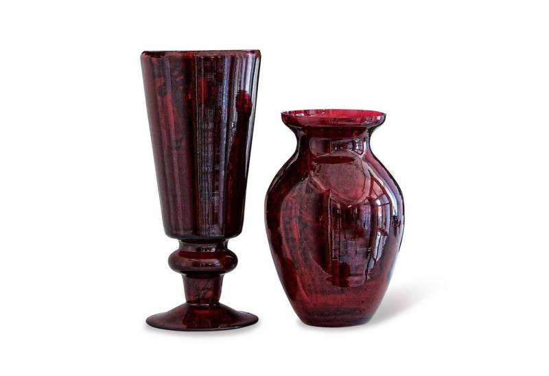 Mirabeau Tischvase Vase 2er Set Darian rot von Mirabeau