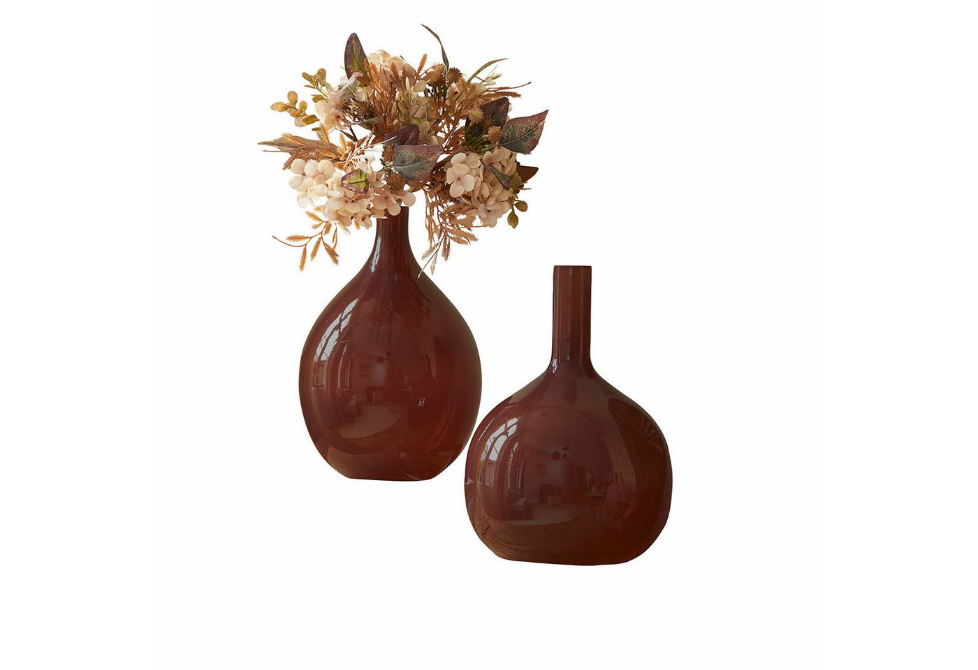 Mirabeau Tischvase Vase 2er Set Erlunda bordeaux Mirabeau Tischvase Vase 2er Set Erlunda bordeaux von Mirabeau