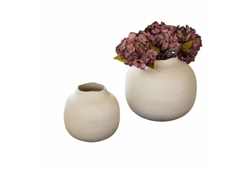 Mirabeau Tischvase Vase 2er Set Fleurons beige von Mirabeau