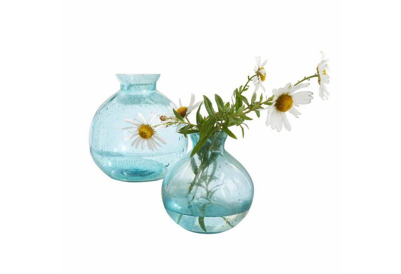 Mirabeau Tischvase Vase 2er Set Quixano blau von Mirabeau