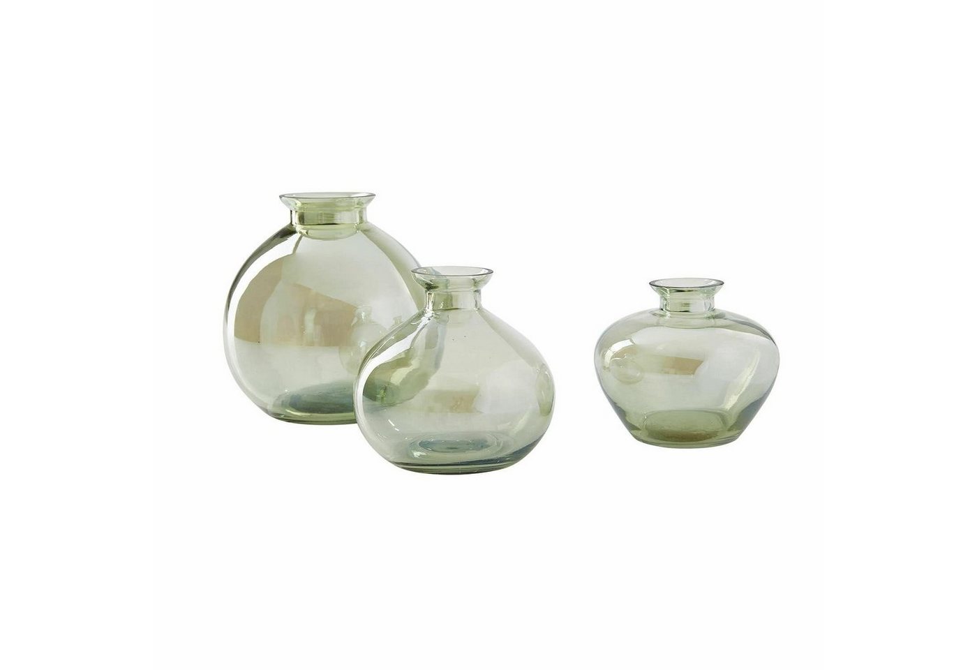 Mirabeau Tischvase Vase 3er Set Caleb grün von Mirabeau