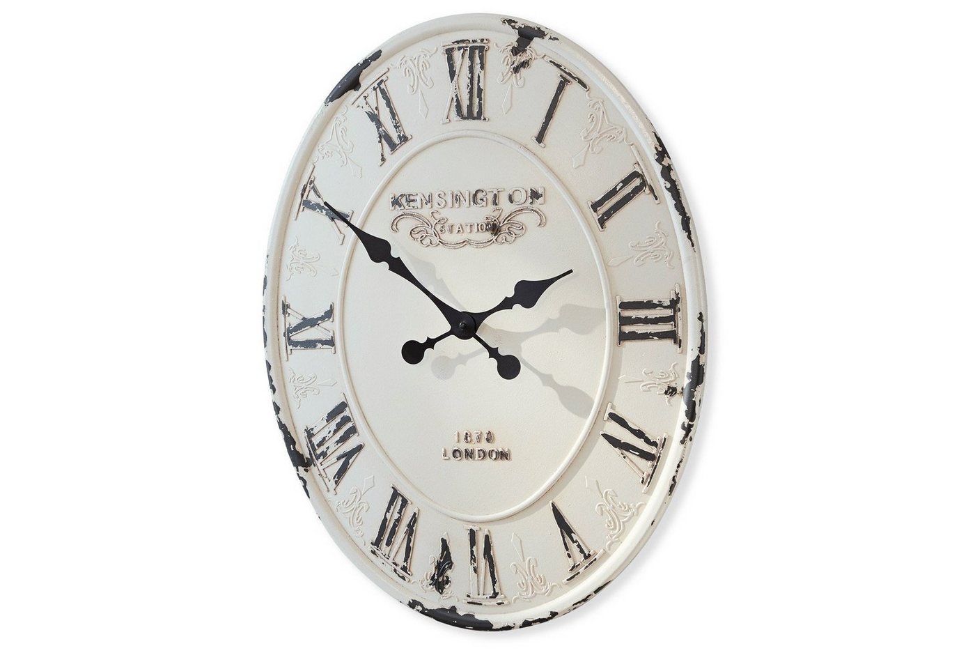 Mirabeau Wanduhr Uhr Soulières antikweiß von Mirabeau