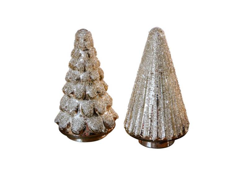 Mirabeau Weihnachtsfigur Deko-Baum 2er Set Domélys silber (2er Set, 2er Set) von Mirabeau