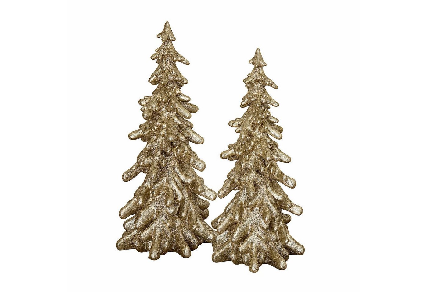 Mirabeau Weihnachtsfigur Deko-Baum 2er Set Tolvene champagner von Mirabeau