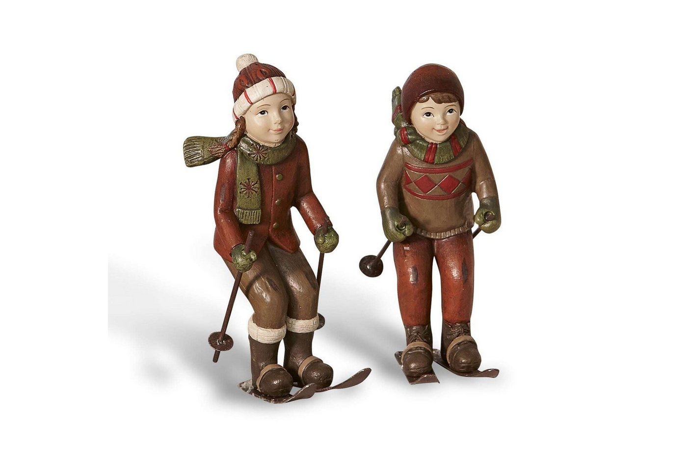 Mirabeau Weihnachtsfigur Figur 2er Set Bibury rot/grün (2er Set, 2er Set) von Mirabeau