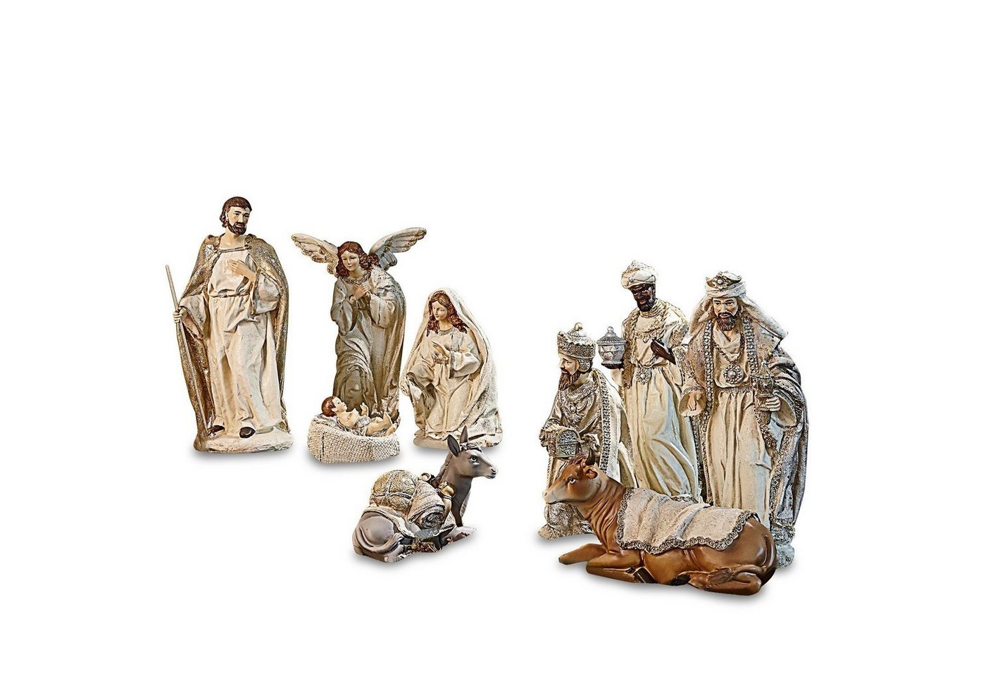 Mirabeau Weihnachtsfigur Figur 9er Set Liré creme von Mirabeau