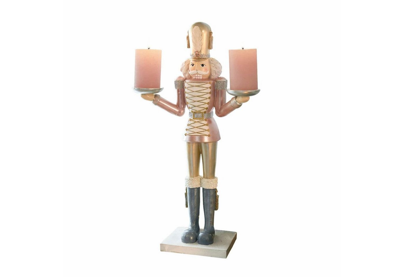 Mirabeau Weihnachtsfigur Kerzenständer Janki antikrosa/antikgold von Mirabeau