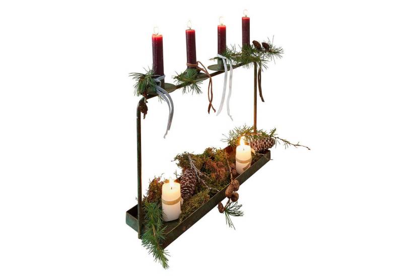 Mirabeau Weihnachtsfigur Kerzenständer Valenzas antikgrün/gold (kein Set, kein Set) von Mirabeau