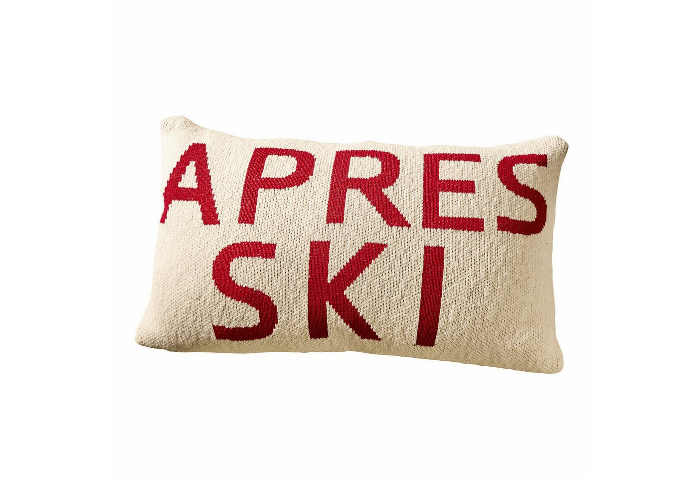 Mirabeau Weihnachtsfigur Kissenhülle Apres Ski creme/rot (kein Set, kein Set) von Mirabeau