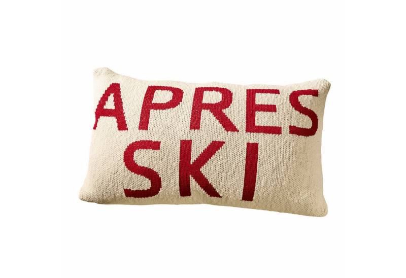 Mirabeau Weihnachtsfigur Kissenhülle Apres Ski creme/rot (kein Set, kein Set) von Mirabeau