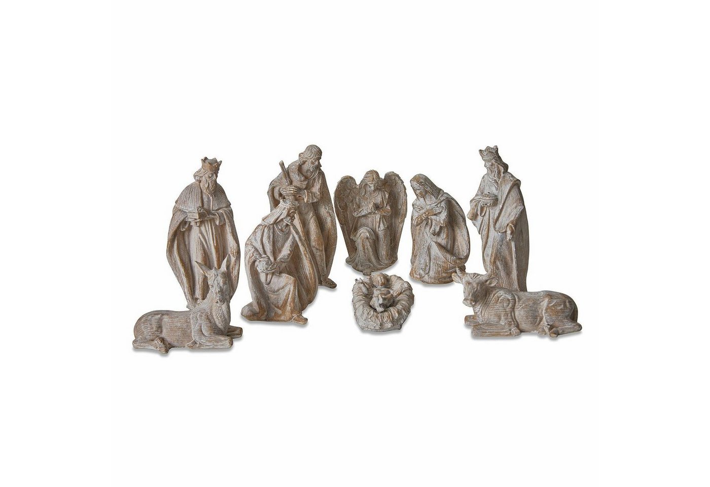 Mirabeau Weihnachtsfigur Krippenfigur 9er Set Tongsa beige von Mirabeau