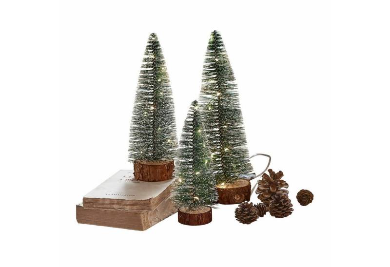 Mirabeau Weihnachtsfigur LED-Deko Baum 3er Set Thalindra grün/weiß/braun Mirabeau Weihnachtsfigur LED-Deko Baum 3er Set Thalindra grün/weiß/braun von Mirabeau