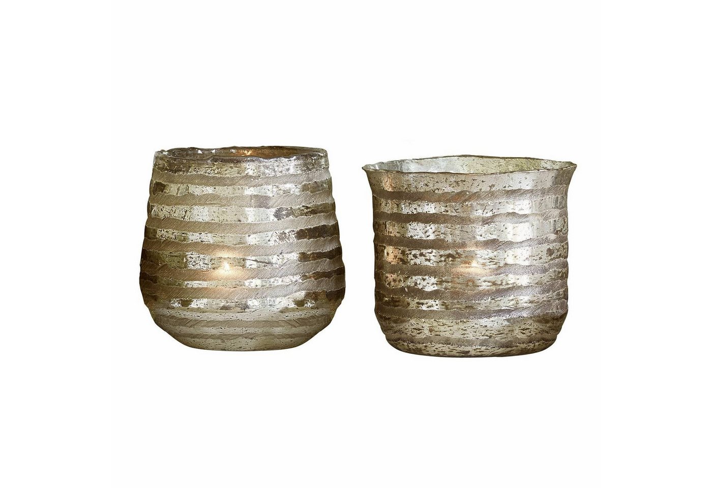Mirabeau Windlicht Windlicht 2er Set Anira antikgrau von Mirabeau