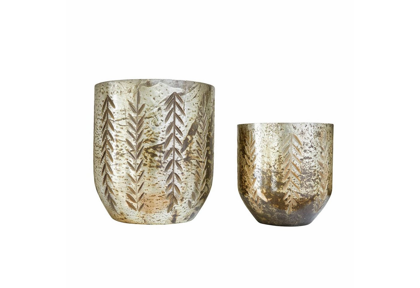 Mirabeau Windlicht Windlicht 2er Set Filorex silber von Mirabeau