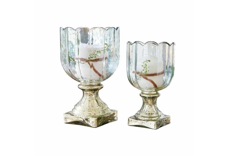 Mirabeau Windlicht Windlicht 2er Set Jovique klar/silber von Mirabeau