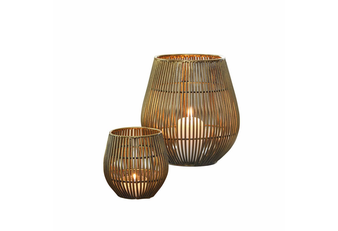 Mirabeau Windlicht Windlicht 2er Set Pontarino antikmessing von Mirabeau