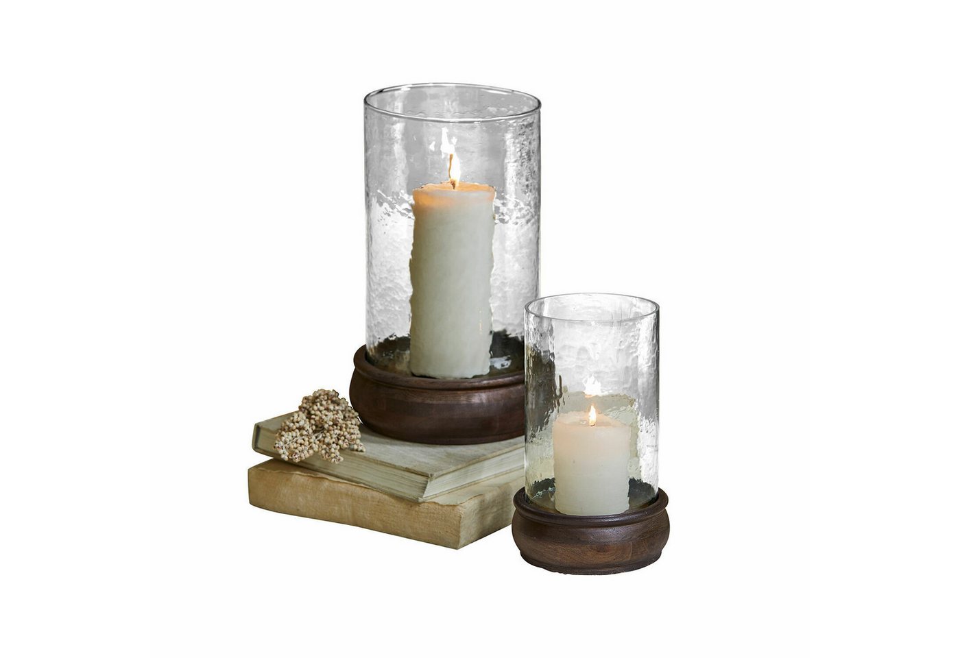 Mirabeau Windlicht Windlicht 2er Set Sivalor dunkelbraun/klar (2er Set, 2er Set) von Mirabeau