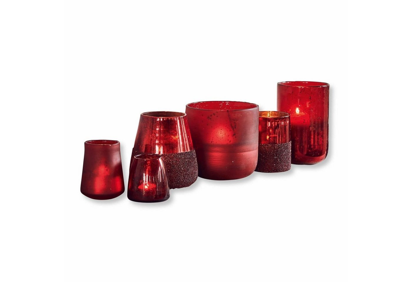 Mirabeau Windlicht Windlicht 6er Set Paro rot von Mirabeau