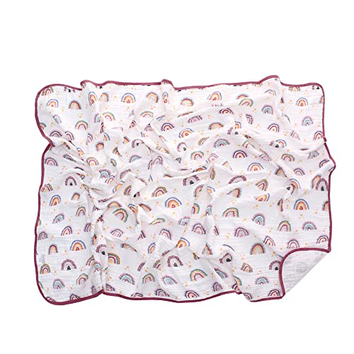 Musselin Babydecke Sommer für Babys Kinder dünne atmungsaktive Sommerdecke Puckdecke Baumwolle Mädchen Junge 110x150cm von Miracle Baby