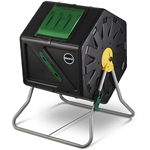 Miracle-Gro Kleiner Komposter - Kompakter Einzelkammer Outdoor Garten Kompost Bin Heavy Duty - UV Protected Turning Barrel Tumbling Composter (27,7 Gallonen) von Miracle-Gro