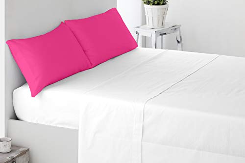 Miracle Home Kissenbezug, weich und bequem, zweiteilig, Baumwolle, 50% Polyester, Fuchsia, Bett 135 cm von Miracle Home