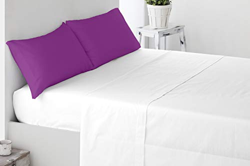 Miracle Home Kissenbezug, weich, bequem, 2-teilig, Aubergine, Baumwolle, 50% Polyester, 135 cm von Miracle Home