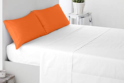 Miracle Home Kissenbezug, weich und bequem, zweiteilig, Baumwolle, 50 % Polyester, Orange, 150 cm Bett von Miracle Home