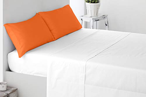 Miracle Home Kissenbezug, weich und bequem, zweiteilig, Baumwolle, 50% Polyester, orange, Bett 135 cm von Miracle Home