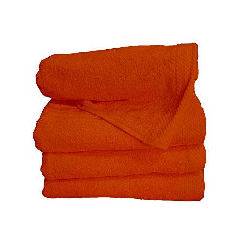 Miracle Home Nilo Handtuch, 2 Stück, 30 x 50 cm 100 % Baumwolle 30X50 orange von Miracle Home