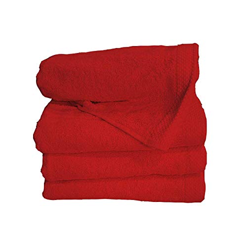 Miracle Home Nilo Handtuch 70 x 140 100% Baumwolle 70X140 rot von Miracle Home