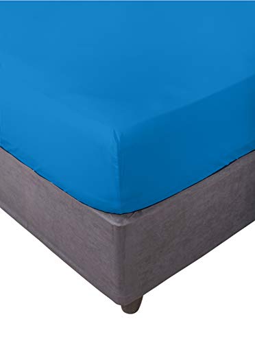 Miracle Home Spannbetttuch, elastisch, weich und bequem, 50% Polyester, 135 x 200 cm, Blau von Miracle Home