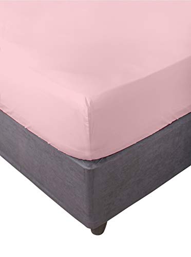 Miracle Home Spannbetttuch, elastisch, weich und bequem, 50% Polyester, 135 x 200 cm, Rosa von Miracle Home