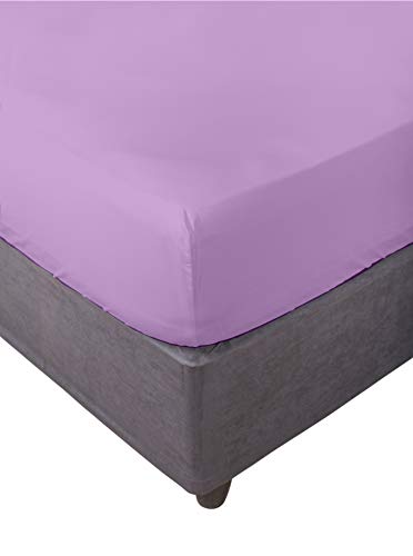 Miracle Home Spannbetttuch, elastisch, weich, bequem, Anti-Pilling. Baumwolle, 50% Polyester, Malva, Bett 90 cm von Miracle Home