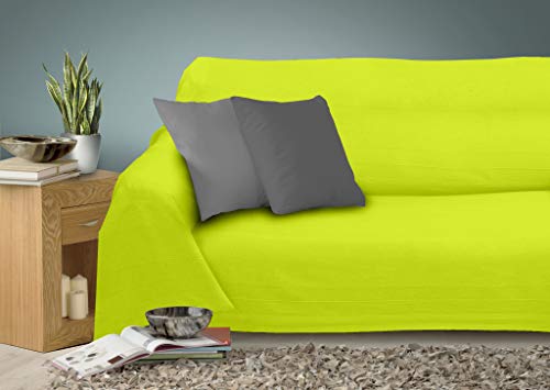 Miracle Home Tagesdecke Caiman, 100% Baumwolle, Pistazie, 220 x 260 cm von Miracle Home