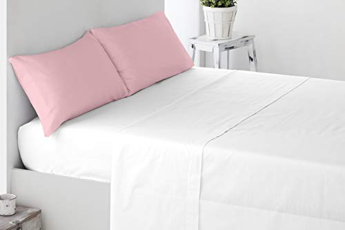 Miracle Home Weicher und bequemer Zweiteiliger Kissenbezug, Baumwolle, 50% Polyester, Rosa, Bett 150 cm von Miracle Home