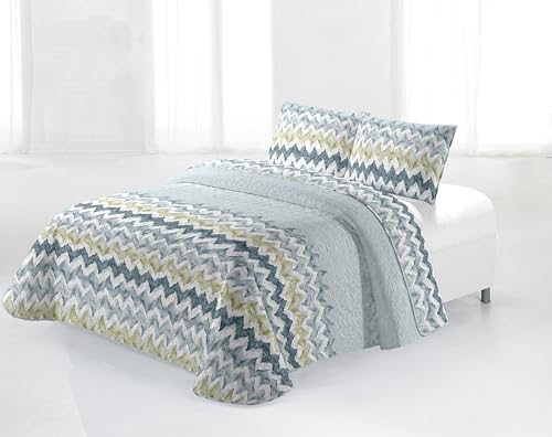 Miracle Home. Caripi Ultras Tagesdecke aus 100% gebürsteter Mikrofaser, leicht und atmungsaktiv, 235 x 265 cm, Bett 135 cm von Miracle Home