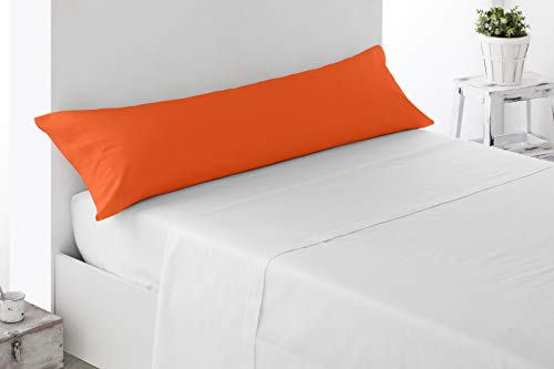 Miracle Home. Kissenbezug aus 100% gebürsteter Mikrofaser, beidseitig offen, Anti-Peeling. 165X45. Bett 150. Orange von Miracle Home