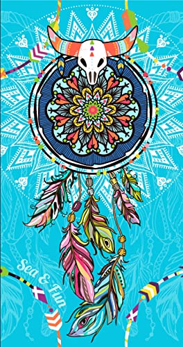 Miracle Home. Microfiber Beach Towel Fängt einen Traum EIN, 100% Poliéster, 95 X 175 cm. Blau. 11806 Miracle Home. Microfiber Beach Towel Fängt einen Traum EIN, 100% Poliéster, 95 X 175 cm. Blau. 11806 von Miracle Home