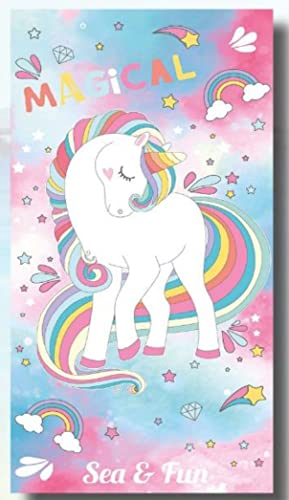 Miracle Home. Magisches Einhorn Mikrofaser Handtuch 100% Polyester 75x145 cm 11836 von Miracle Home